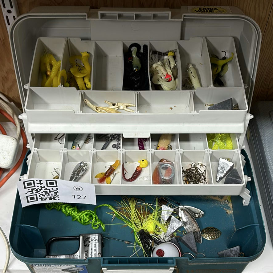 Woodstream Trunk-Style Tackle Box with Fishing Lures and Tackle - image 2 of 7