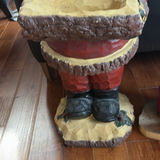 Wooden Santa Claus Figurine and Decorative Candle Sculpture - thumbnail 4 of 9