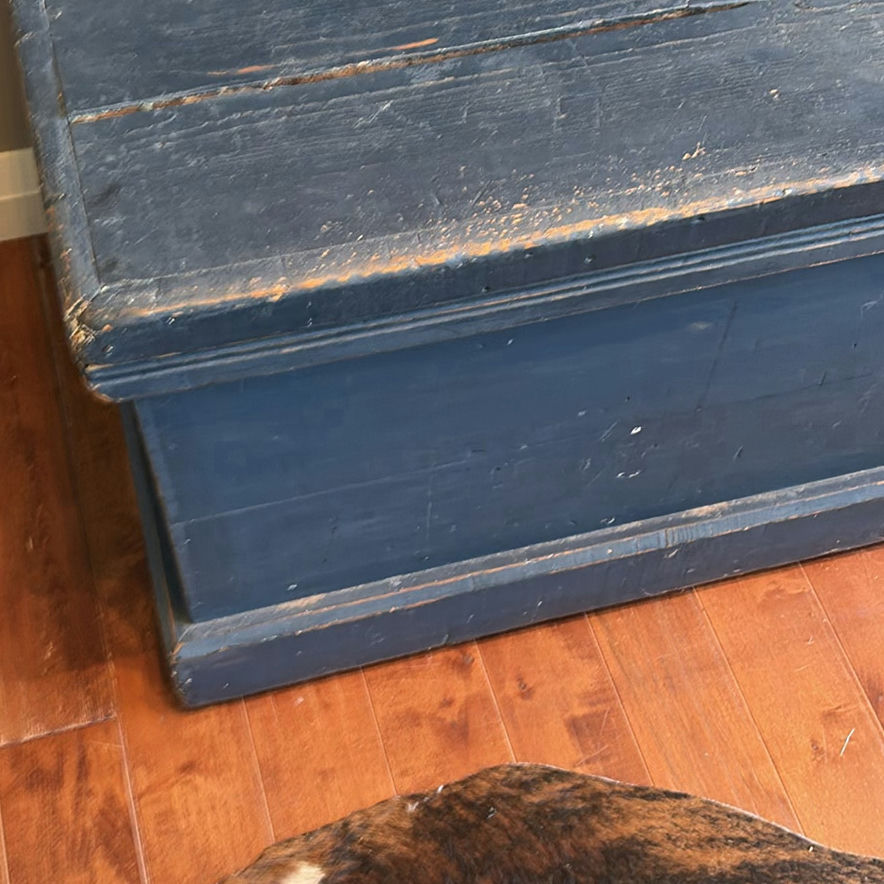 Blue Wooden Storage Chest - image 10 of 12