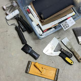 Painting and Drywall Tools with Paint Rollers and Sandpaper - thumbnail 8 of 9