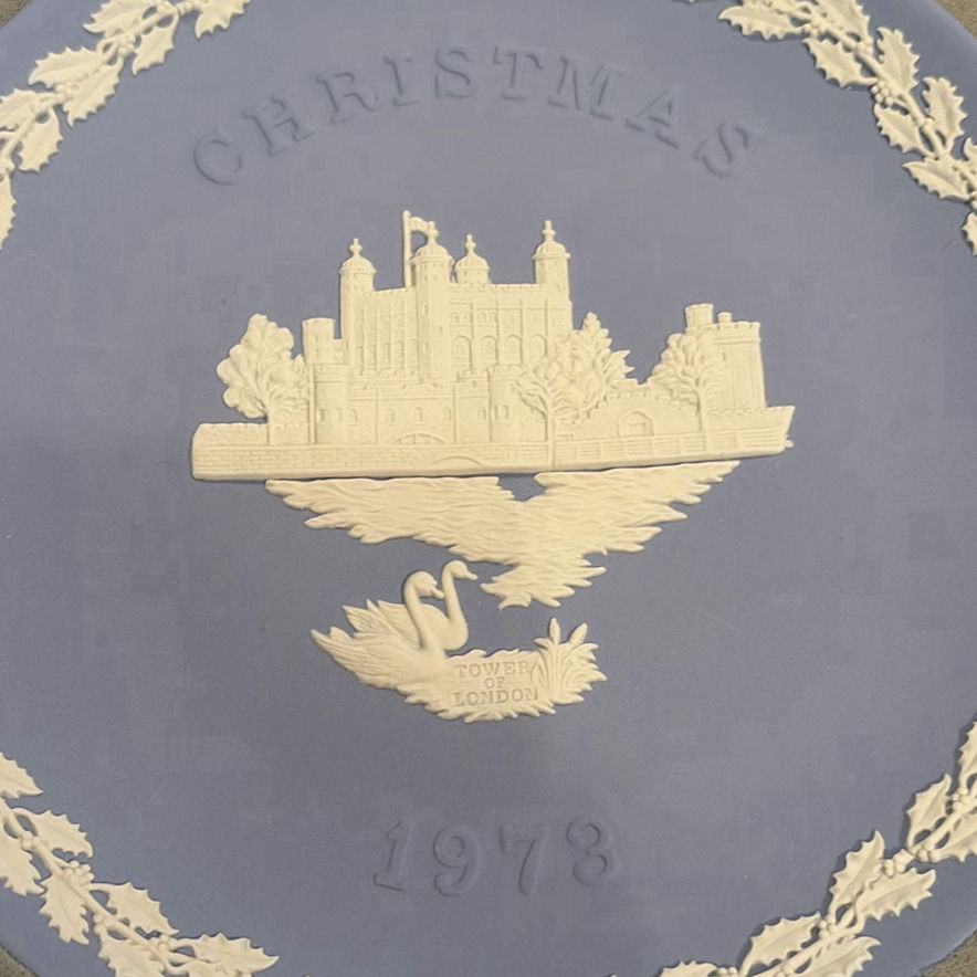 Collection of 10 Wedgwood Jasperware Christmas Plates - image 11 of 23
