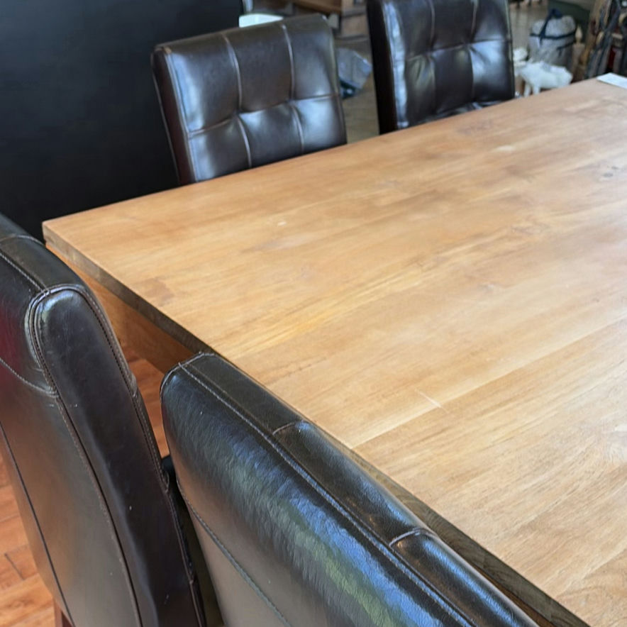 Wood Dining Table and Six Upholstered Chairs - image 2 of 20