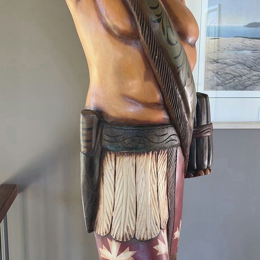 Large Carved Native American Figure Statue - image 9 of 15