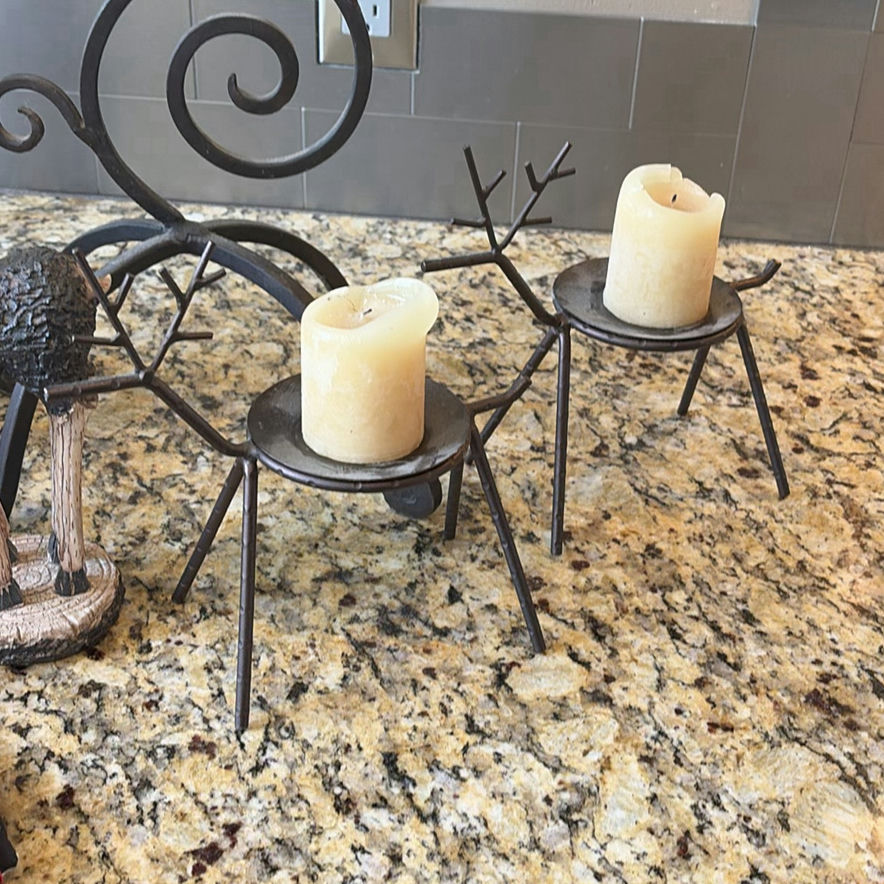 Rustic Holiday Decor Assortment with Angels, Reindeer, and Candle Holders - image 2 of 23