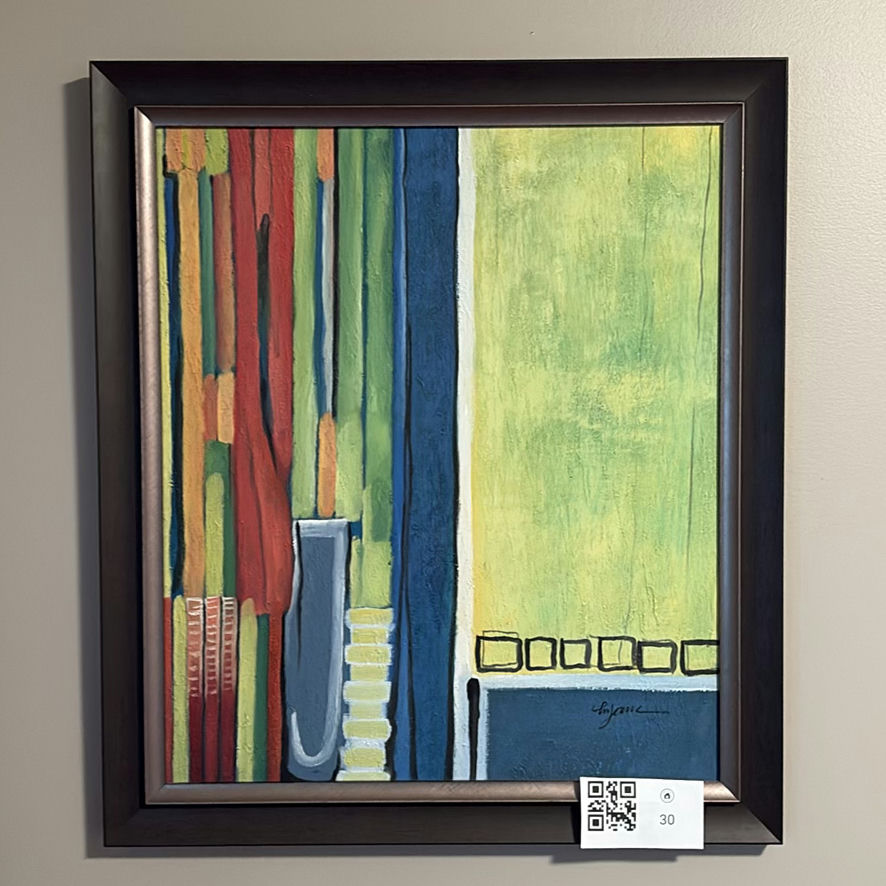 Framed Abstract Painting - image 1 of 5