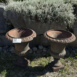 Pair of Cast Iron Garden Urns - thumbnail 1 of 12