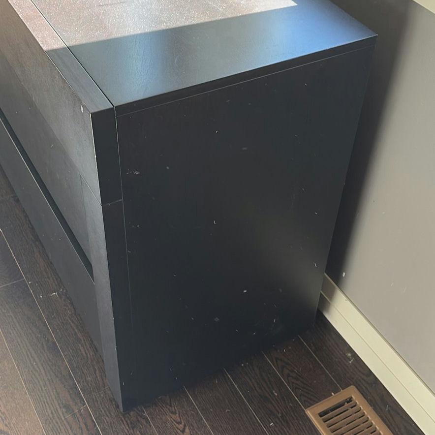 Black Three-Drawer Dresser - image 11 of 13