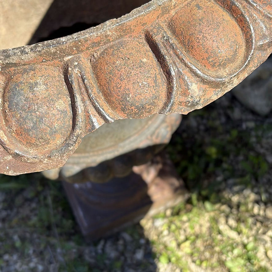 Pair of Cast Iron Garden Urns - image 5 of 12