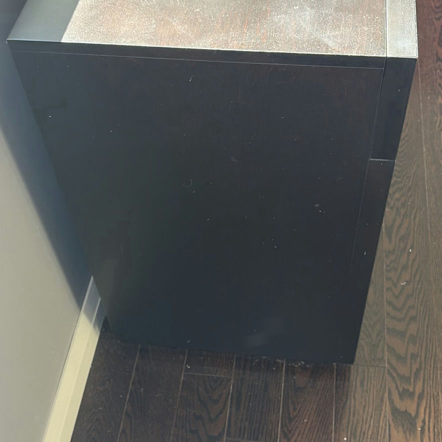 Black Three-Drawer Dresser - image 10 of 13