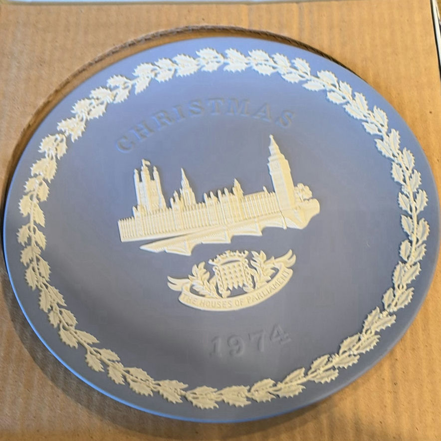 Collection of 10 Wedgwood Jasperware Christmas Plates - image 12 of 23