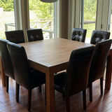 Wood Dining Table and Six Upholstered Chairs - thumbnail 1 of 20