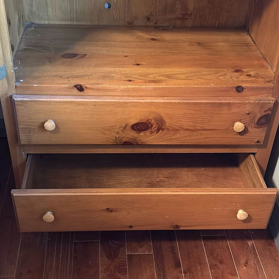 Wooden Armoire Cabinet with Shelves and Drawers - image 6 of 10