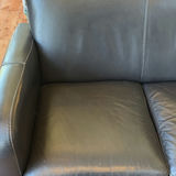 Black Three-Seat Leather Sofa - thumbnail 11 of 18