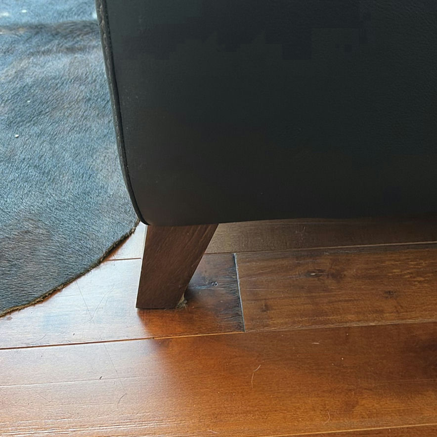 Black Three-Seat Leather Sofa - image 5 of 18