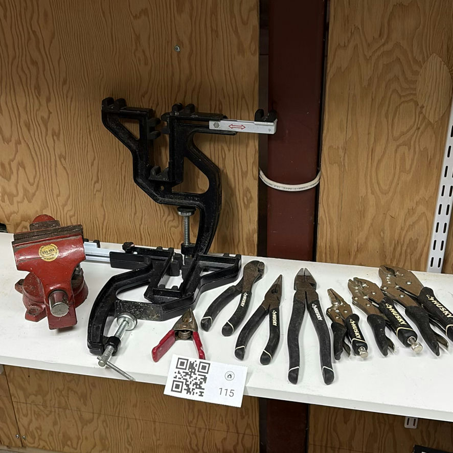 Bench Vise, Corner Clamps, and Husky Pliers Set - image 1 of 7