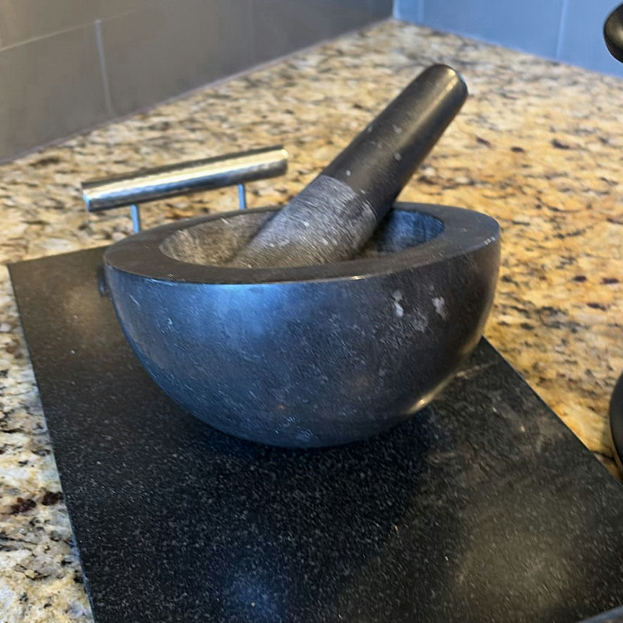 Fondue Pot Set, Mortar and Pestle, and Stainless Steel Dough Scraper - image 5 of 14