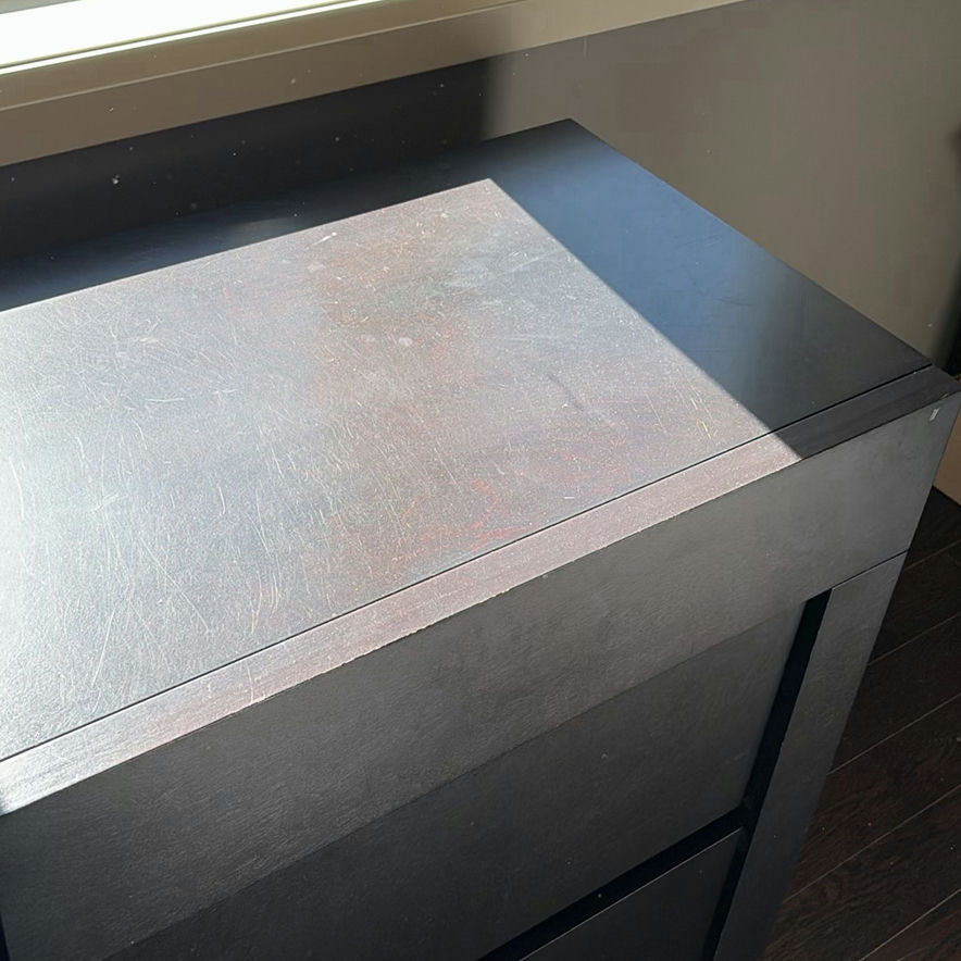 Black Three-Drawer Dresser - image 6 of 13
