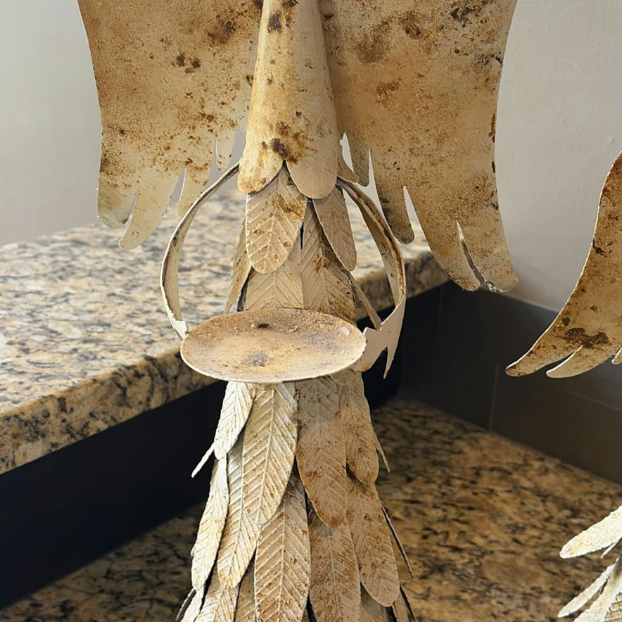 Rustic Holiday Decor Assortment with Angels, Reindeer, and Candle Holders - image 16 of 23