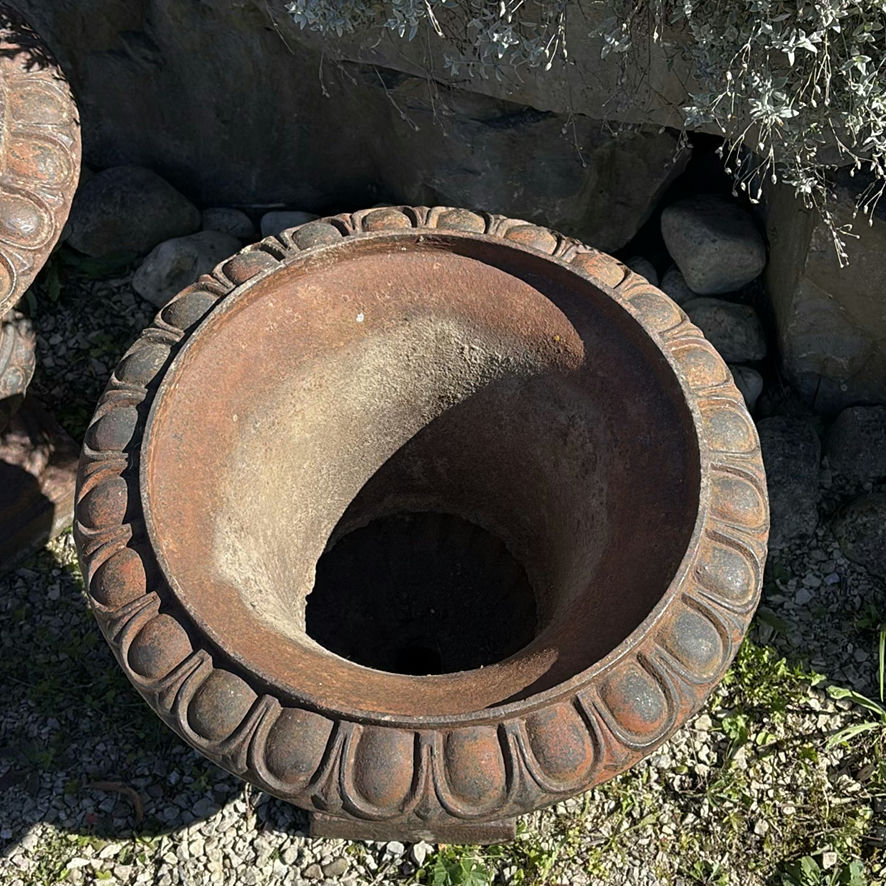 Pair of Cast Iron Garden Urns - image 3 of 12