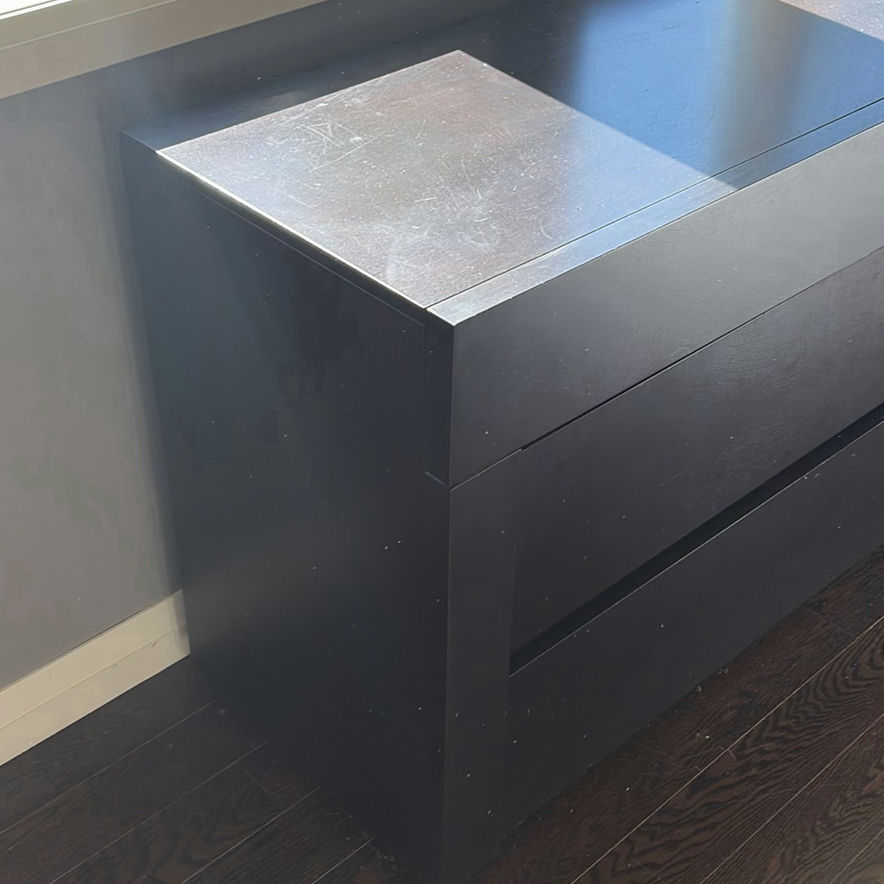 Black Three-Drawer Dresser - image 2 of 13