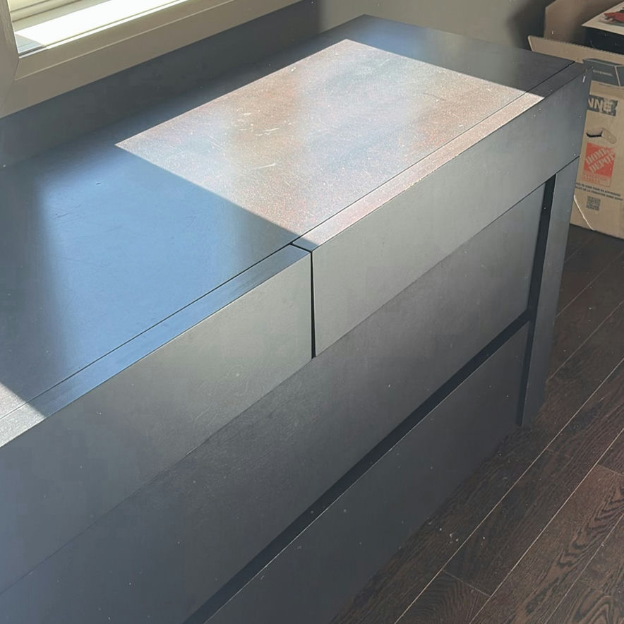 Black Three-Drawer Dresser - image 3 of 13