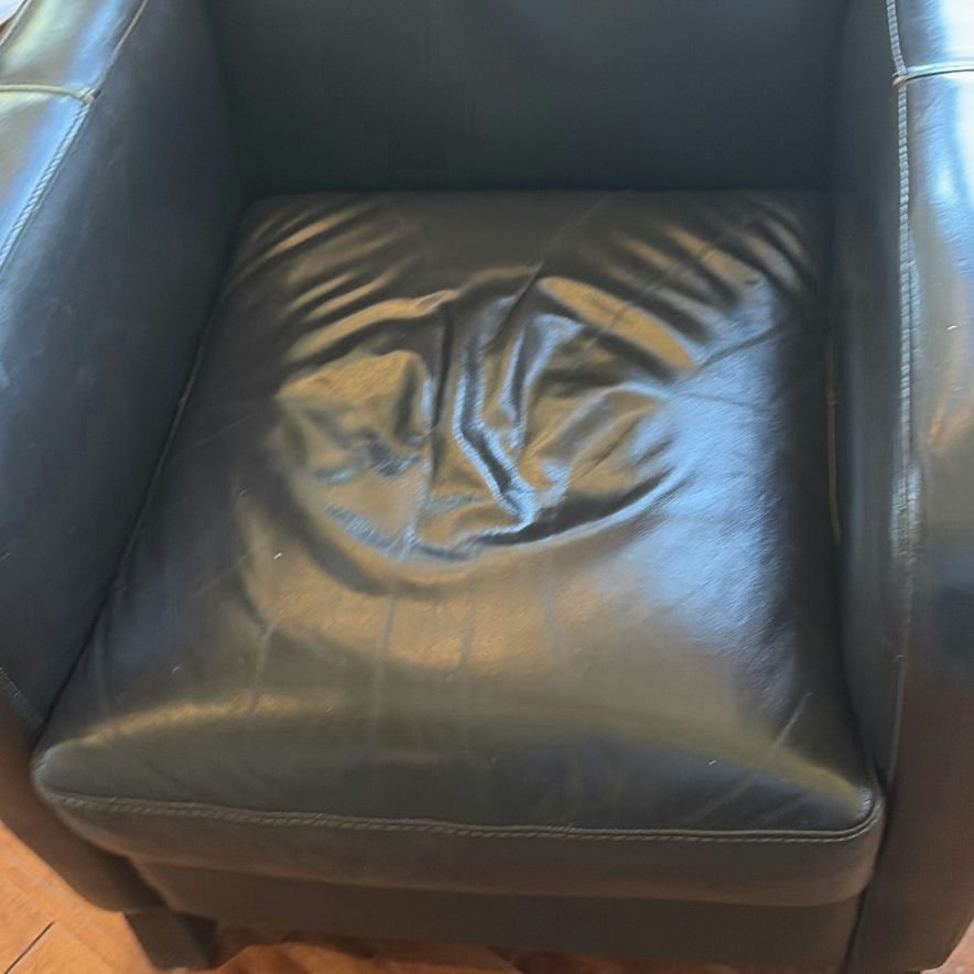Black Leather Armchair - image 3 of 11