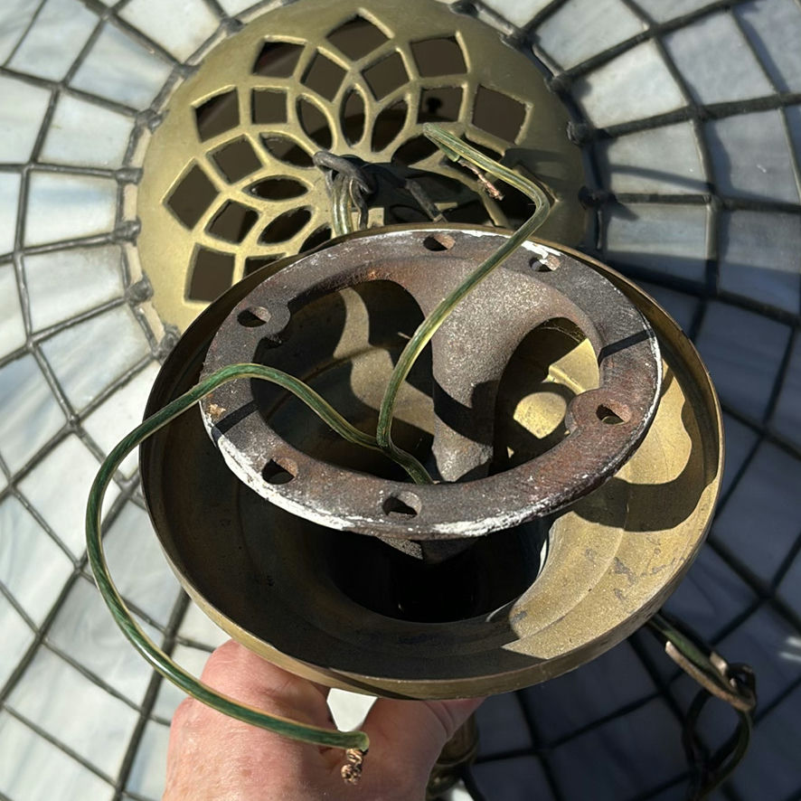 Stained Glass Hanging Light Fixture - image 5 of 10