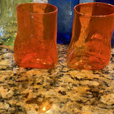 Set of Six Colored Handblown Glass Tumblers - thumbnail 2 of 7