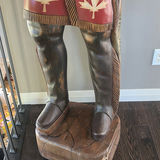 Large Carved Native American Figure Statue - thumbnail 6 of 15