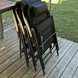 Three Black Reclining Patio Chairs - thumbnail 9 of 10