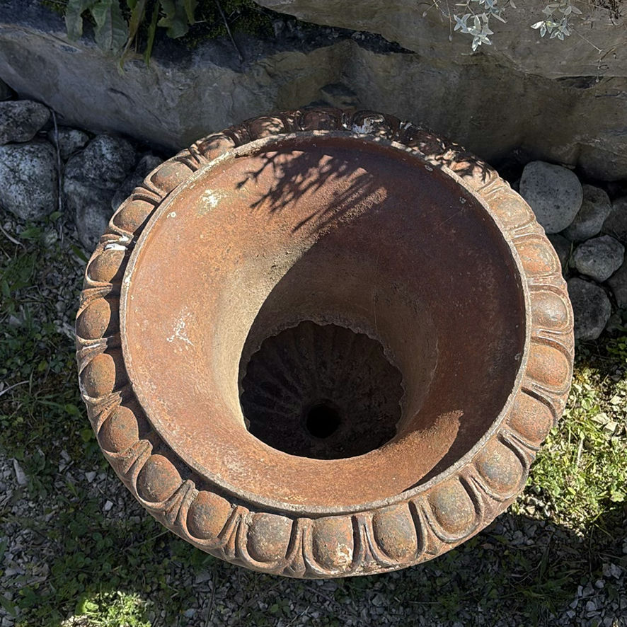 Pair of Cast Iron Garden Urns - image 6 of 12