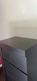 Black Five-Drawer Chest Dresser - thumbnail 2 of 8