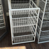 Framed Floor Mirror and Wire Basket Storage Drawer Units - thumbnail 4 of 9