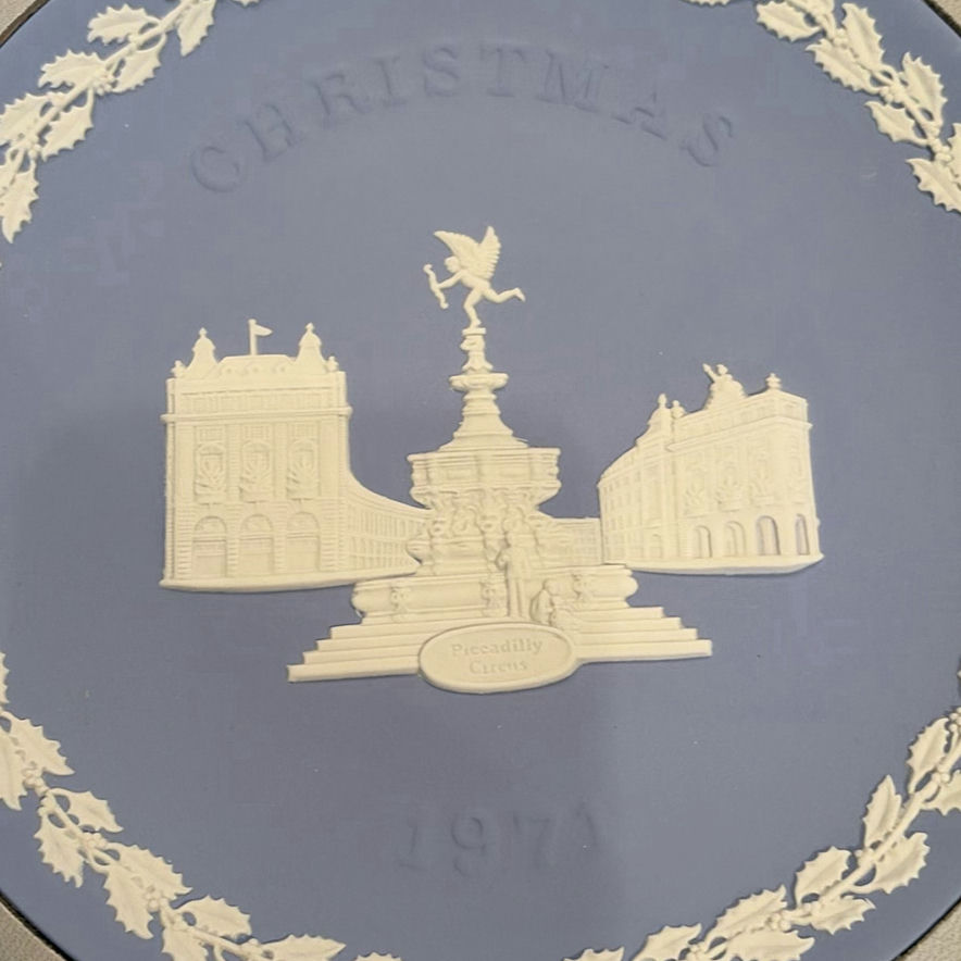Collection of 10 Wedgwood Jasperware Christmas Plates - image 7 of 23