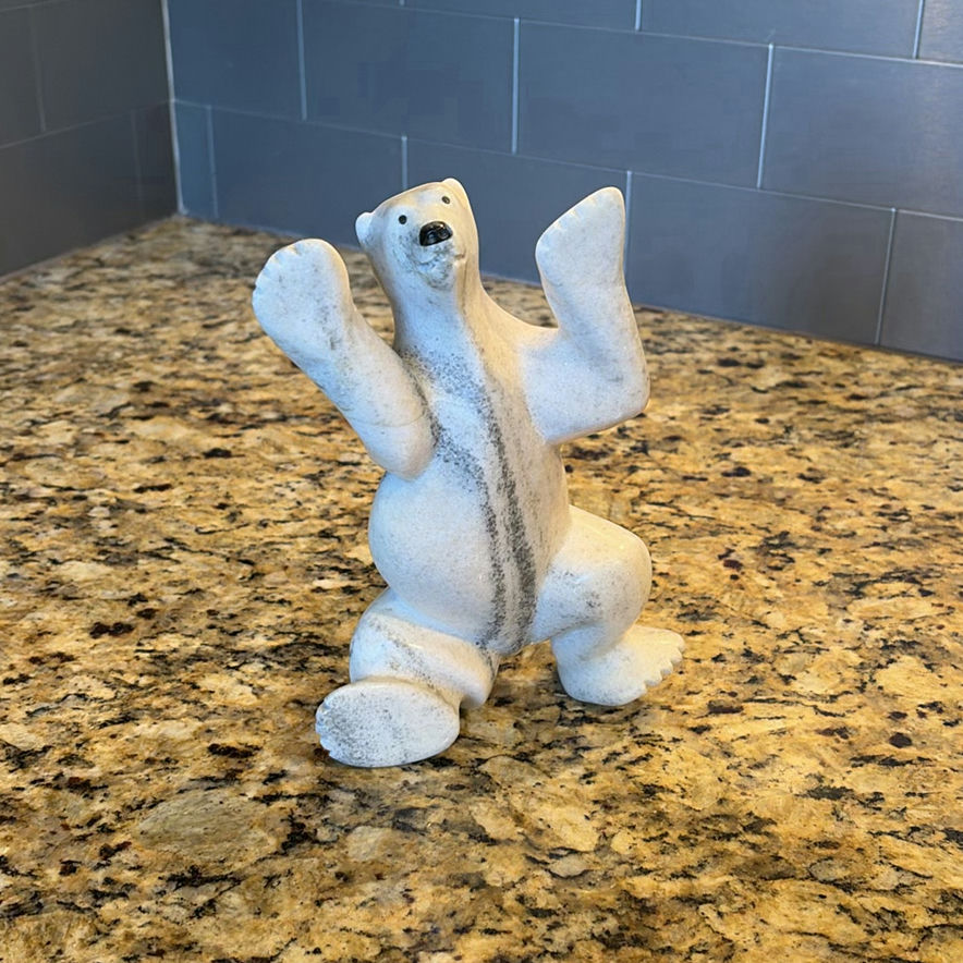 Carved Polar Bear Figurine - image 1 of 8