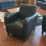 Black Leather Armchair - thumbnail 1 of 11