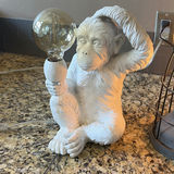 Monkey Table Lamp and Cage Style Lamp - thumbnail 6 of 9