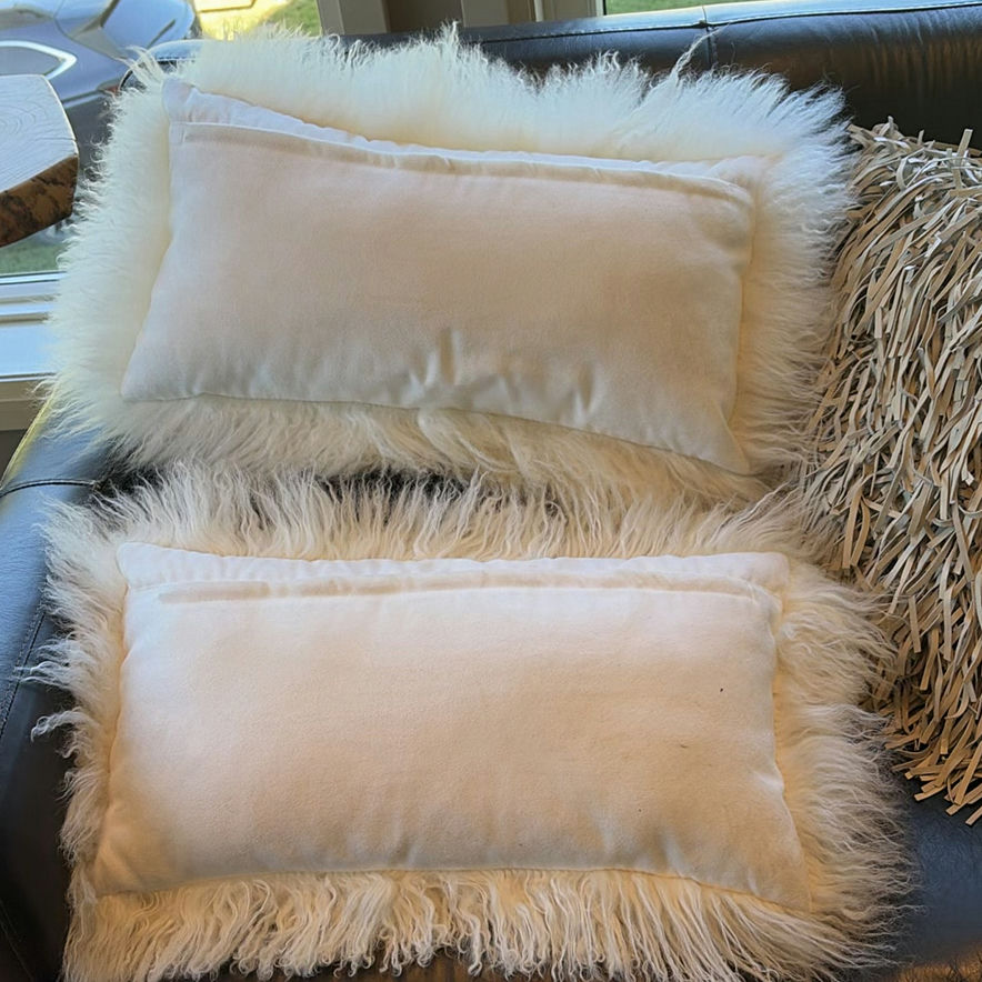 Decorative Faux Fur and Leather Throw Pillows - image 12 of 15