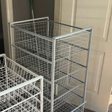 Framed Floor Mirror and Wire Basket Storage Drawer Units - thumbnail 6 of 9