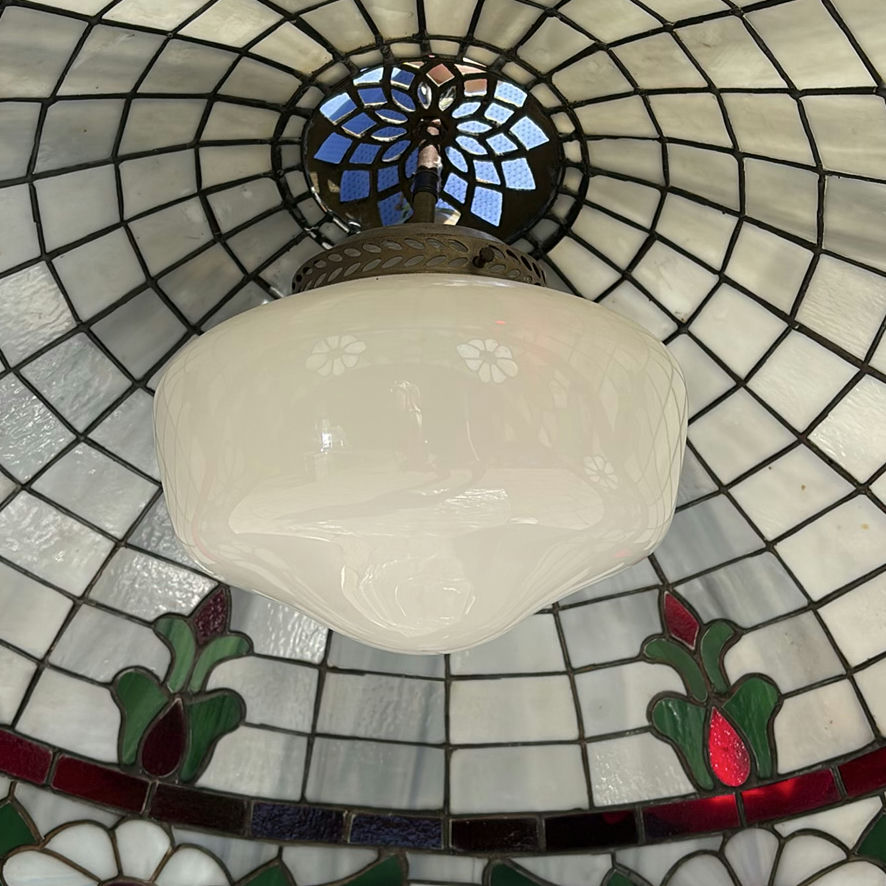 Stained Glass Hanging Light Fixture - image 7 of 10