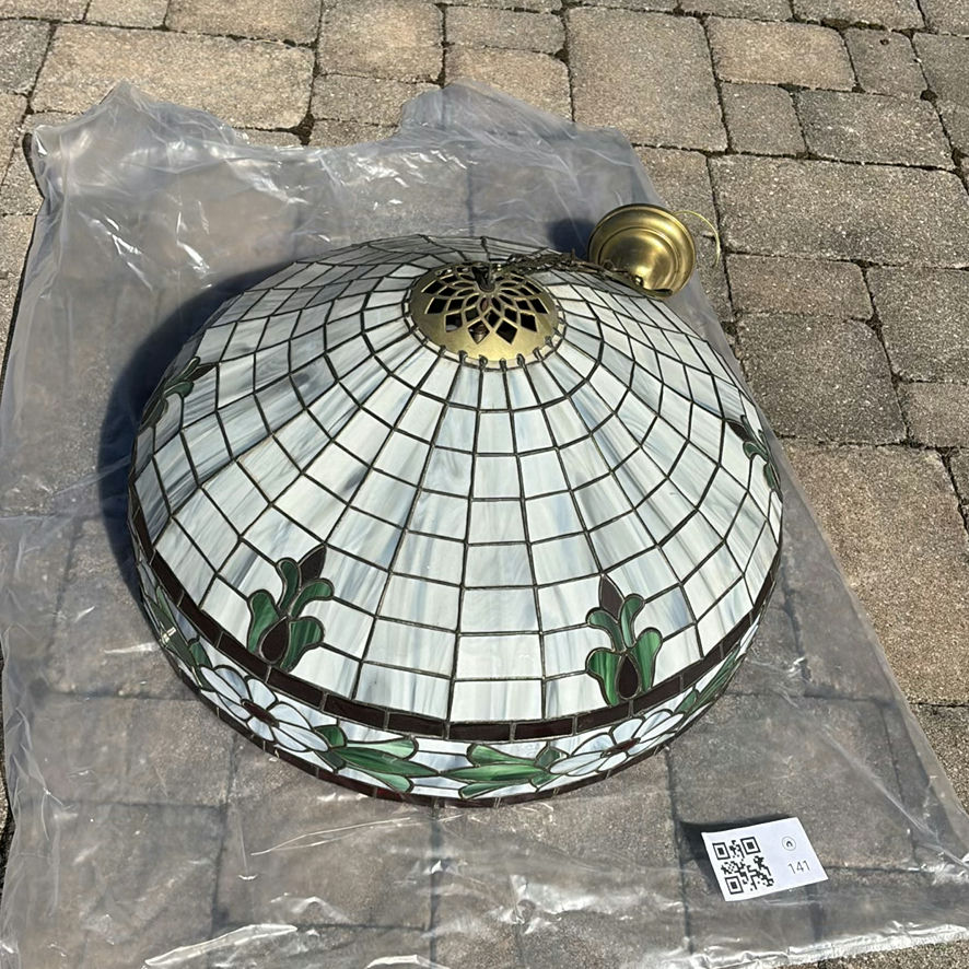 Stained Glass Hanging Light Fixture - image 1 of 10