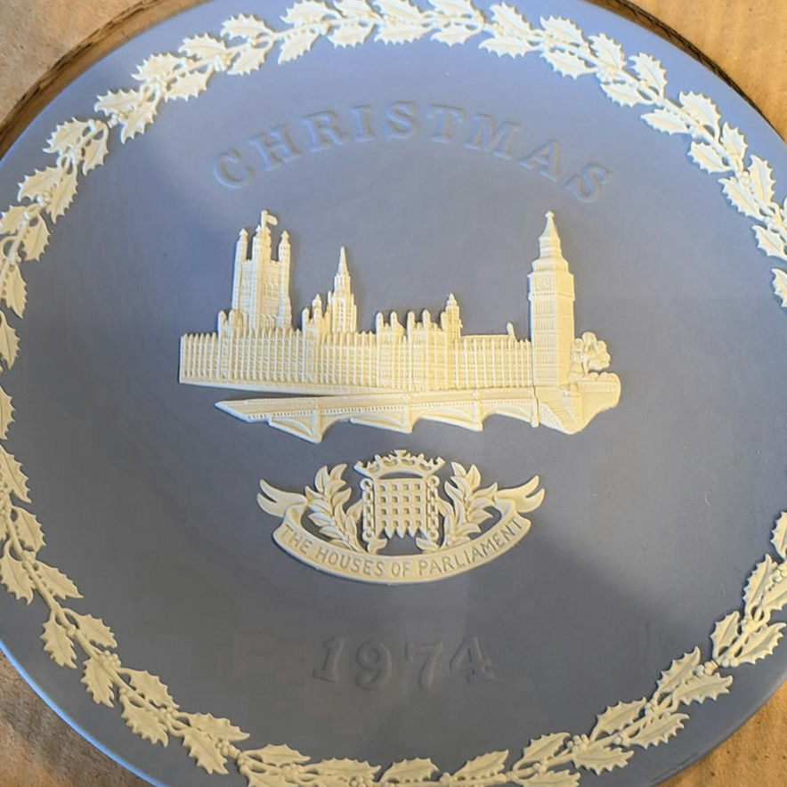 Collection of 10 Wedgwood Jasperware Christmas Plates - image 13 of 23
