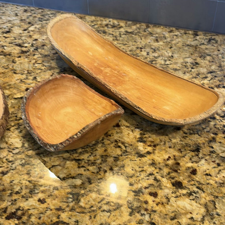 Wood Serving Tray and Bowls Set - image 4 of 9