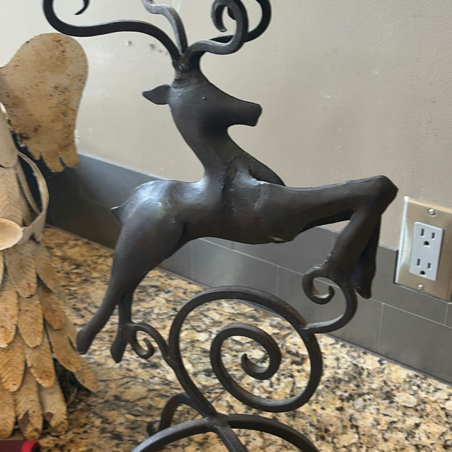 Rustic Holiday Decor Assortment with Angels, Reindeer, and Candle Holders - image 8 of 23