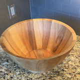 Wood Salad Bowl Set with Wooden and Stainless Steel Serving Utensils - thumbnail 6 of 13