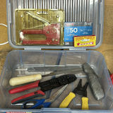 Assorted Hand Tools, Staple Gun, Work Light, and Tool Organizer - thumbnail 2 of 7