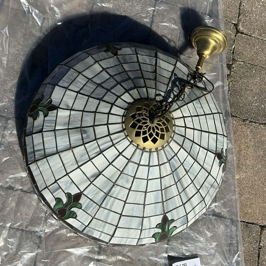 Stained Glass Hanging Light Fixture - image 3 of 10