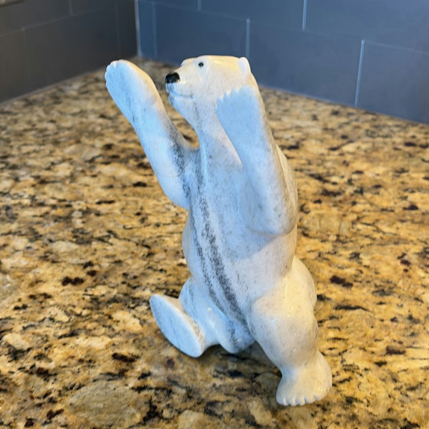 Carved Polar Bear Figurine - image 5 of 8