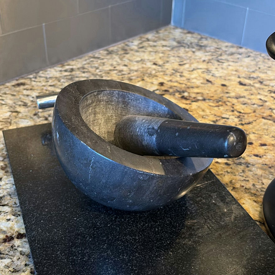 Fondue Pot Set, Mortar and Pestle, and Stainless Steel Dough Scraper - image 4 of 14