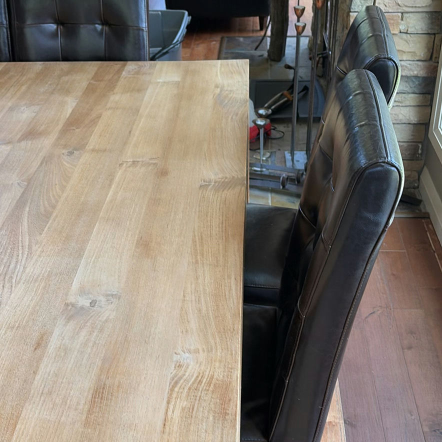 Wood Dining Table and Six Upholstered Chairs - image 4 of 20